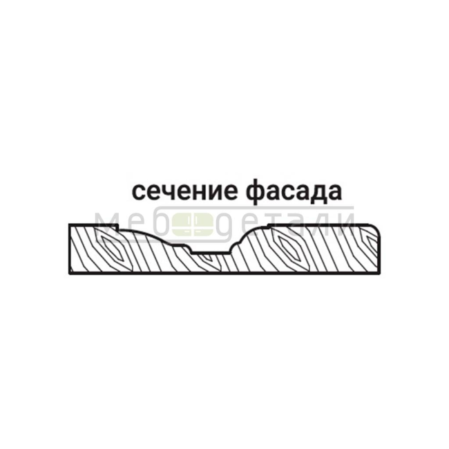 Фасад Эмаль Глянец 19мм Престиж Классика 66 Витрина