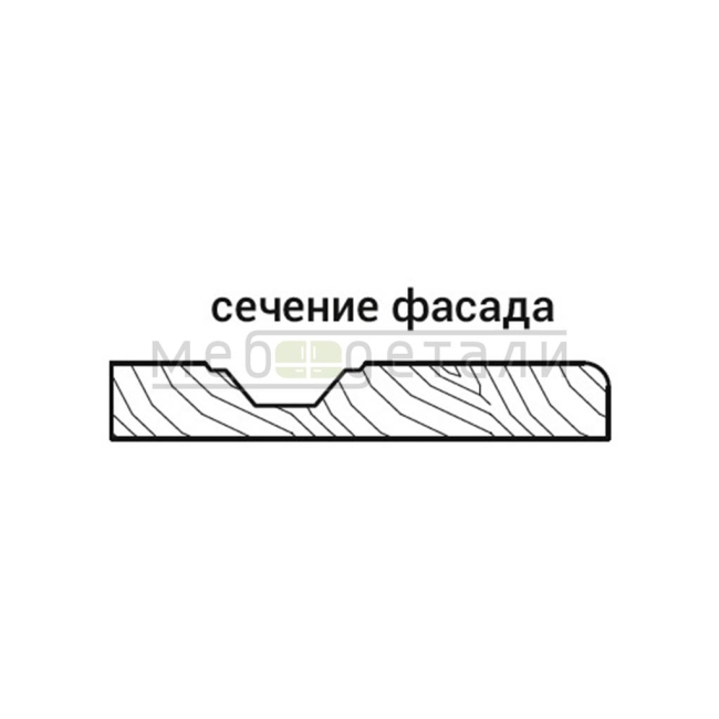 Фасад Эмаль Глянец 19мм Стандарт 11 полукруглый R300 высота 717-916мм