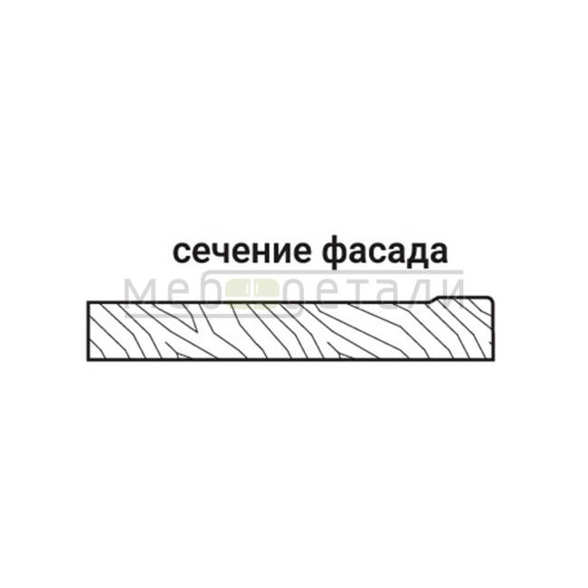 Фасад Эмаль Матовая 19мм Престиж Модерн 75 Витрина