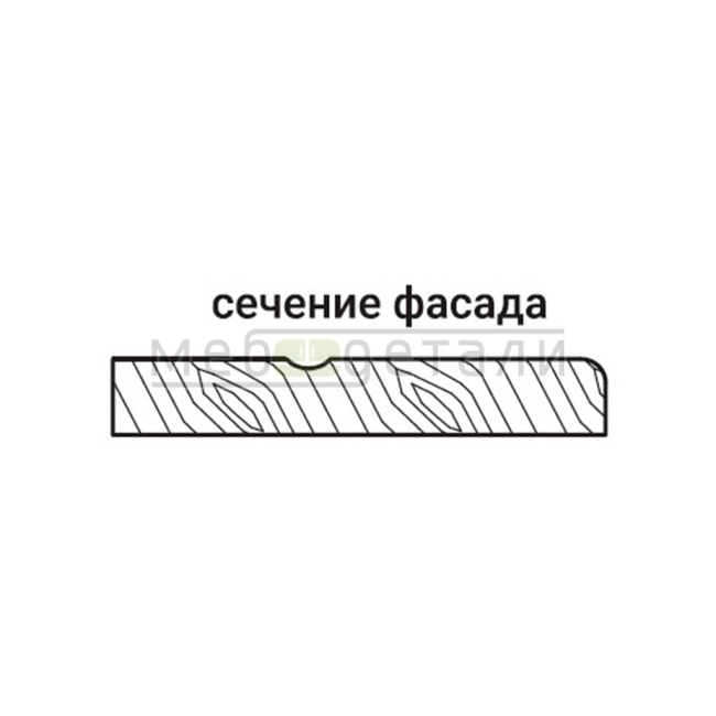 Фасад Эмаль Матовая 19мм Стандарт 6 полукруглый R300 высота 717-916мм