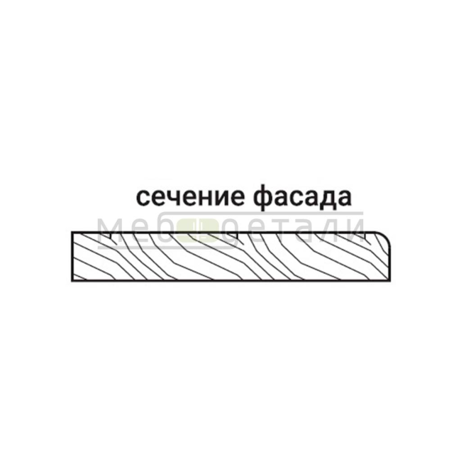 Фасад Эмаль Глянец 19мм Стандарт 15 полукруглый R300 высота 100-356мм