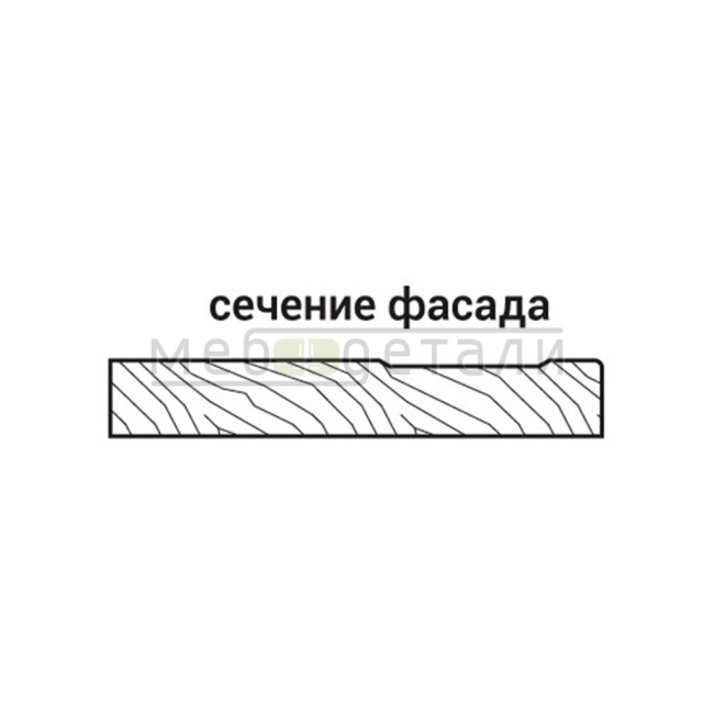 Фасад МДФ 19мм Престиж Модерн 76 Категория 2 полукруглый R300 высота 357-716мм
