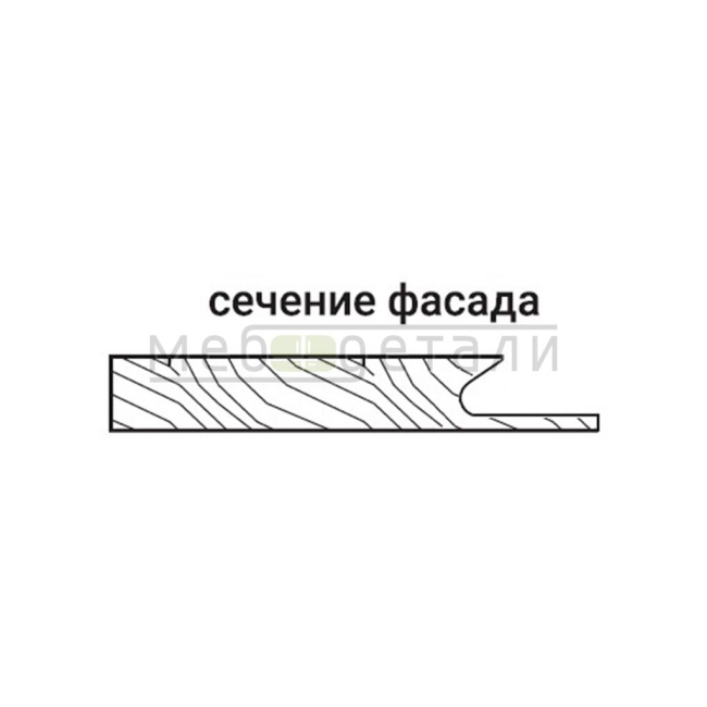 Фасад Эмаль Глянец 19мм Интегрированная ручка V5
