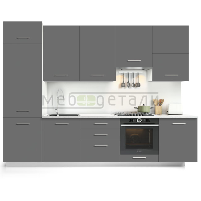 Фасад Supramat 18мм 3024 Pebble Gray кромка цвет