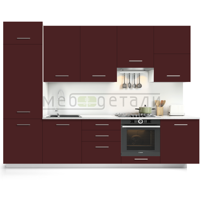 Фасад Supramat 18мм 3026 Rustic Red кромка цвет