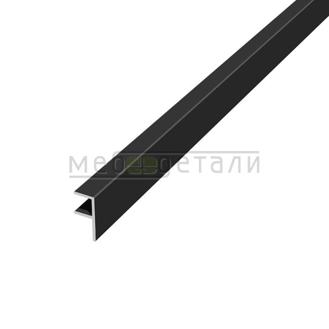 Планка МЩ угловая 600х6мм, Чёрная матовая