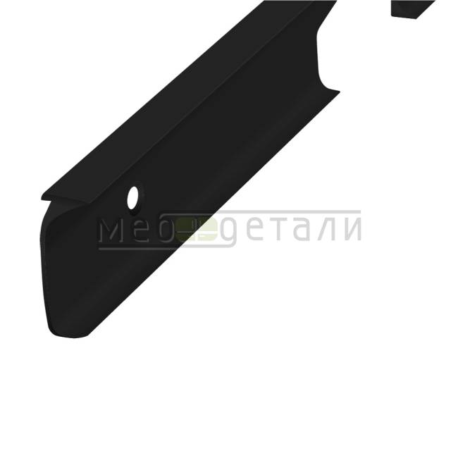 Планка угловая 600х28мм R3, Чёрная матовая