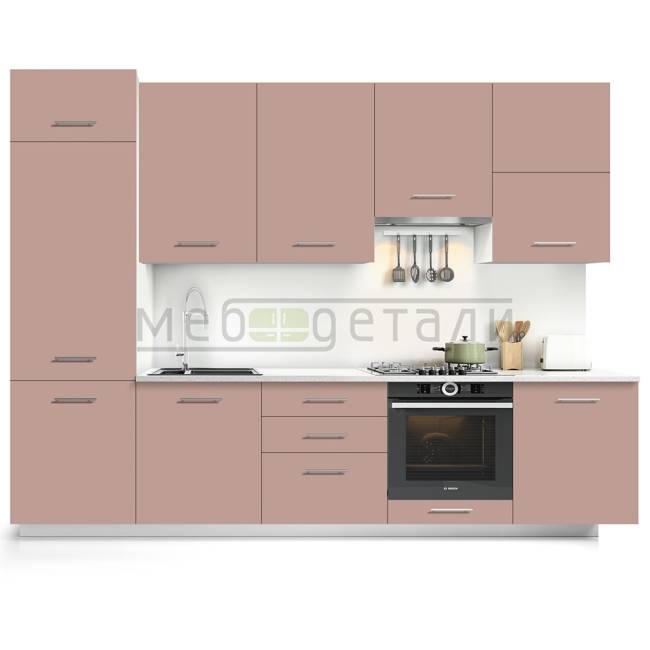 Фасад EvoSoft 18мм EVS013 Розовый кварц кромка цвет