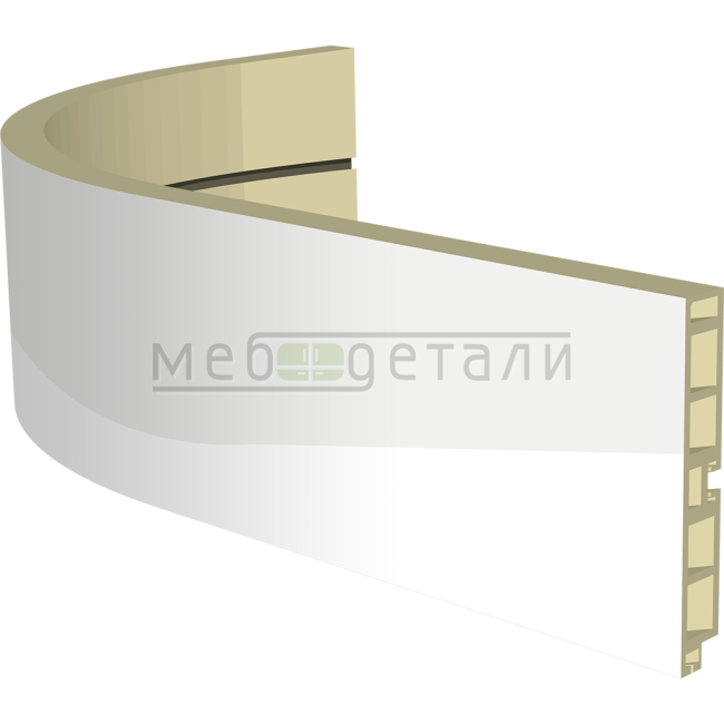 Закругленный цоколь H-100мм, белый глянец