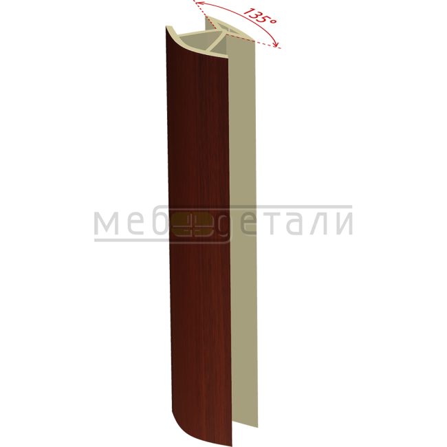 Соединительный уголок 135гр. H-100мм, орех итальянский