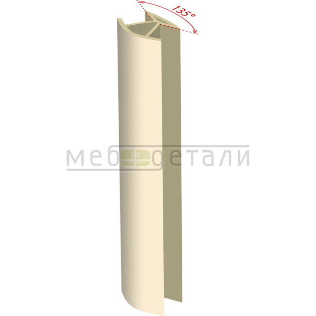Соединительный уголок 135гр. H-150мм, ваниль