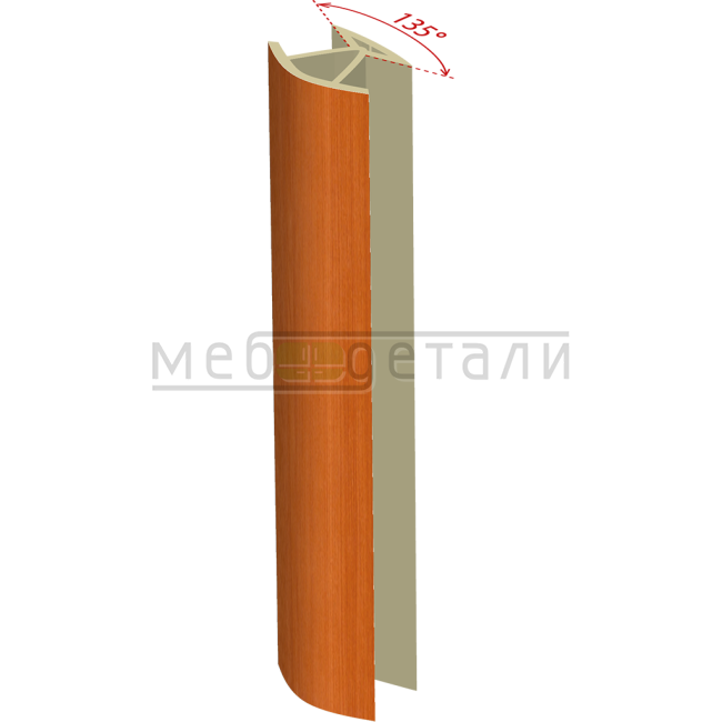 Соединительный уголок 135гр. H-150мм, вишня
