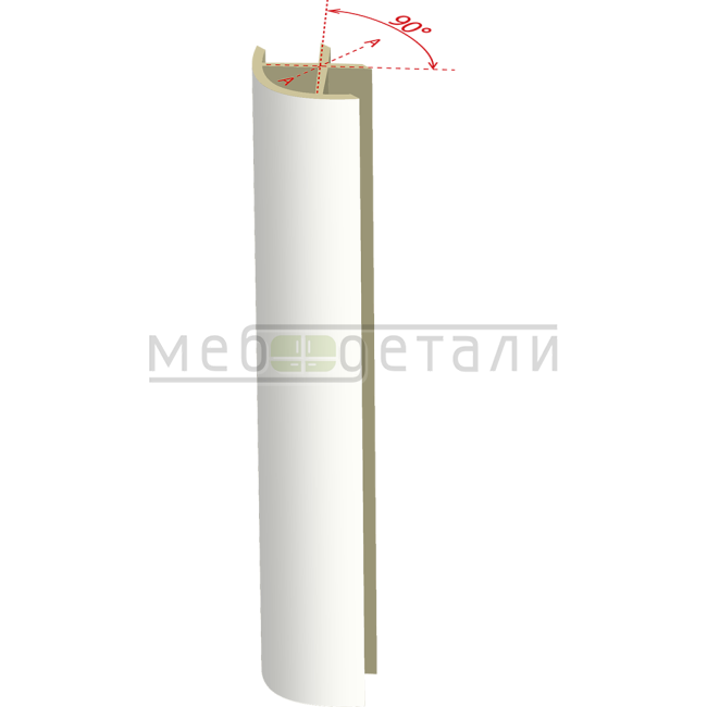 Соединительный уголок 90гр. H-100мм, белый