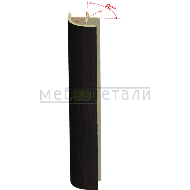 Соединительный уголок 90гр. H-100мм, венге