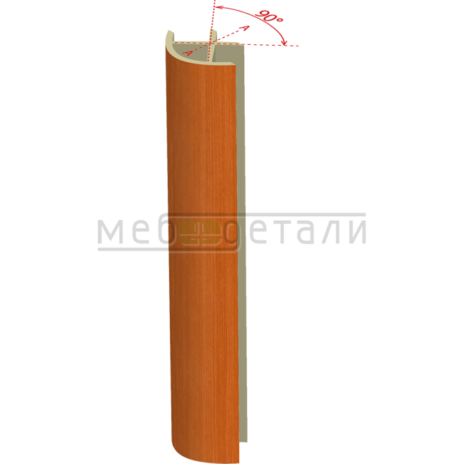 Соединительный уголок 90гр. H-100мм, вишня