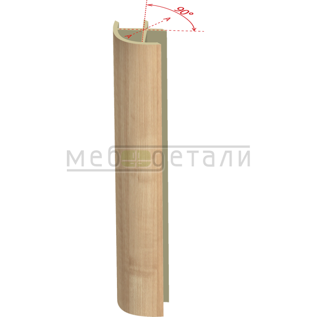 Соединительный уголок 90гр. H-100мм, клён