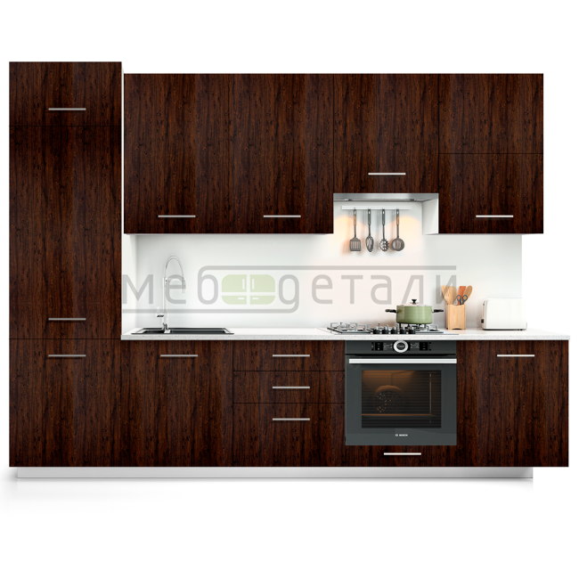 Фасад Eterno 18мм Wood ETW02 Raven кромка цвет