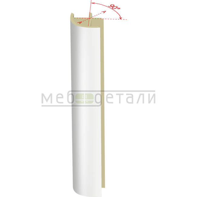 Соединительный уголок 90гр. H-150мм, белый глянец