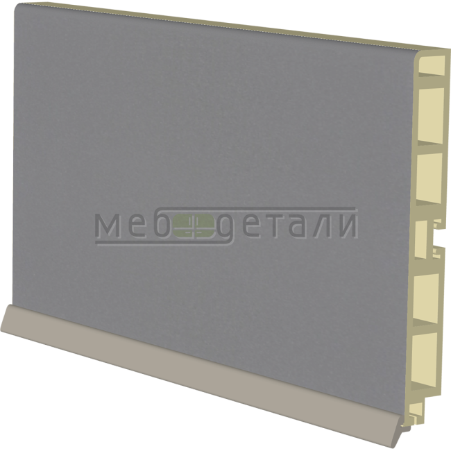 Цоколь пластиковый H-100мм 4,0м, алюминий