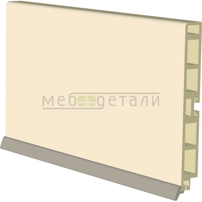 Цоколь пластиковый H-100мм 4,0м, ваниль