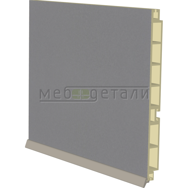 Цоколь пластиковый H-150мм 4,0м, алюминий