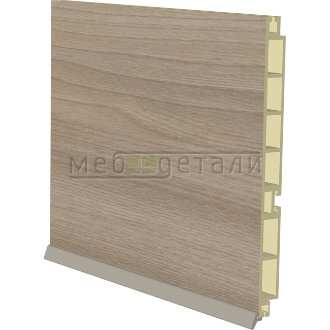 Цоколь пластиковый H-150мм 4,0м, ясень шимо светлый