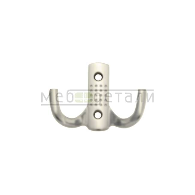 Крючок мебельный 2-х рожковый WP1208/К204, матовый