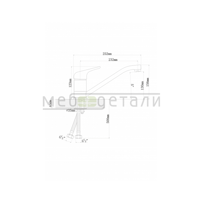 Смеситель Flortek Гамма FK Грей