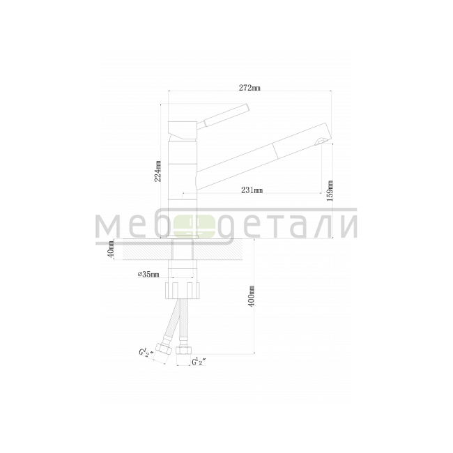 Смеситель Flortek Фита FK Грей