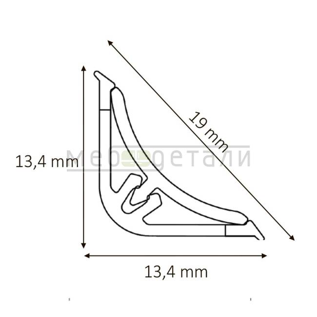 Плинтус для столешниц LB-15 RUS 3,0м 51 (6191) Stromboli Grey (0436м/6014)