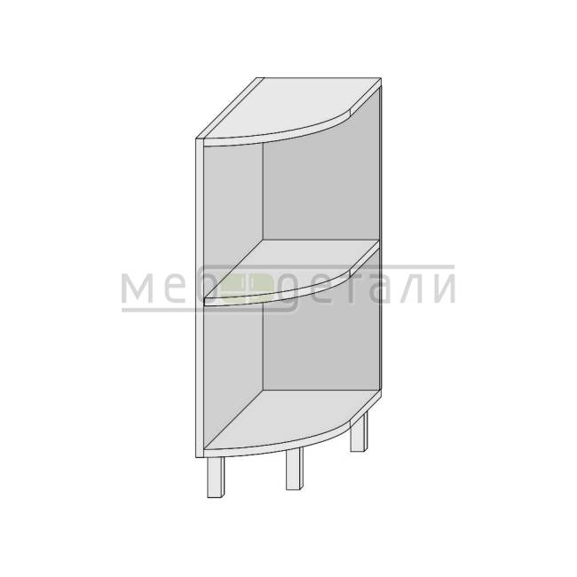Кухонный стол полукруглый 720х300х560мм Белый