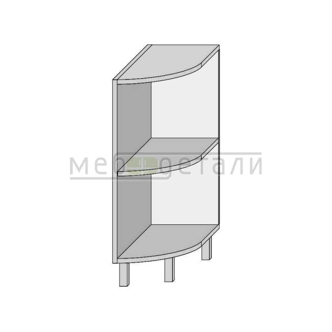 Кухонный стол полукруглый 720х315х560мм Серый