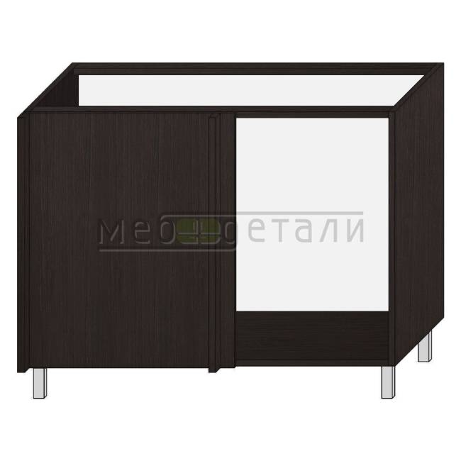 Кухонный стол угловой линейный 720х1050х560мм Венге