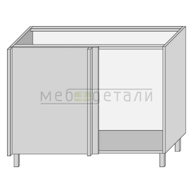 Кухонный стол угловой линейный 720х1000х560мм Серый