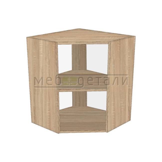 Кухонный шкаф угловой трапециевидный 720х600х600х300мм Дуб