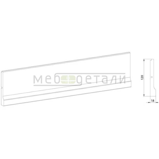 Цоколь прямой Италия-Р Брэра 3660х120х18мм