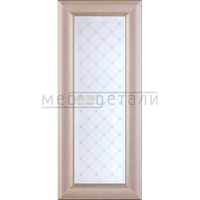 Фасад Массив Италия-С Патриция Платино 956х296мм Витрина со стеклом Ромбы
