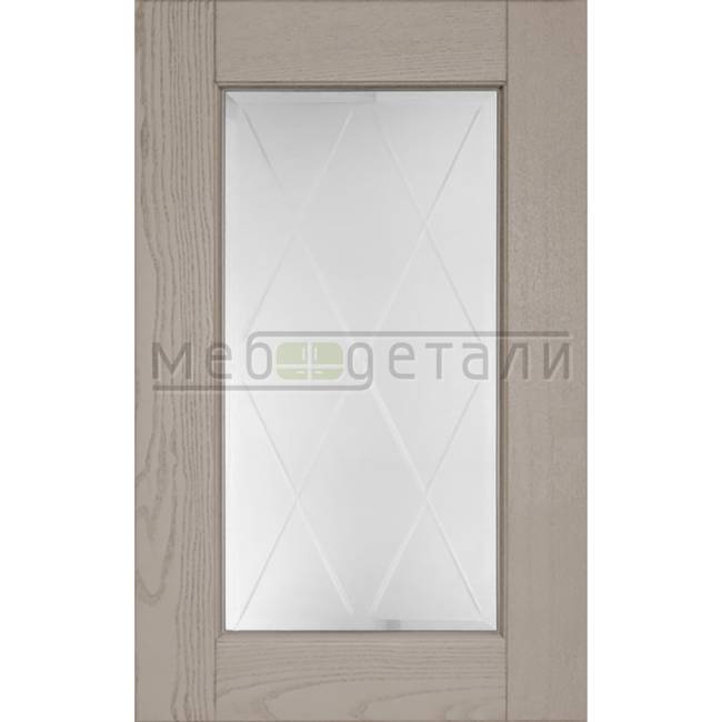 Фасад Массив Италия-С Скалли Лино 715х446мм Витрина со стеклом Ромбы