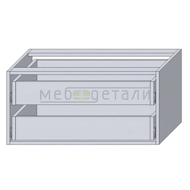 Модуль 2-ящика в шкаф купе 366х766х500мм, Серый