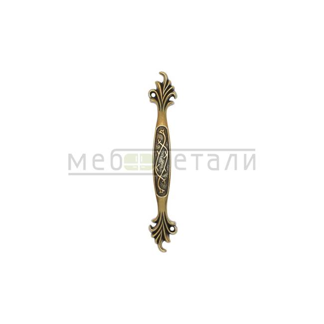 Ручка металлическая UR-022 96мм, старая бронза