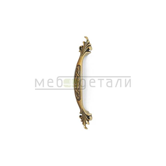 Ручка металлическая UR-022 96мм, старая бронза