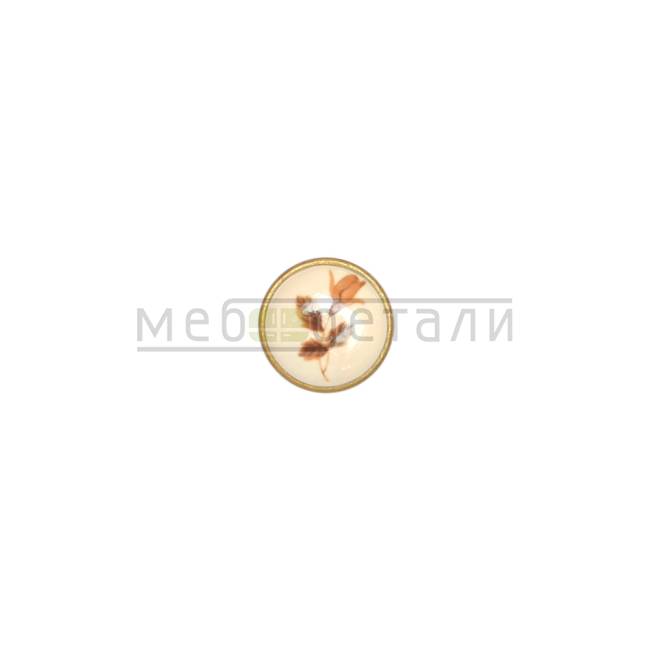 Ручка-кнопка фарфор GP-19, дубок