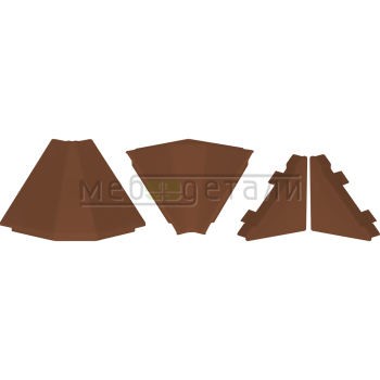 Комплект заглушек, коричневый