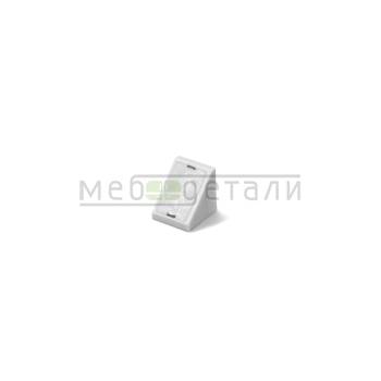 Монтажный уголок с крышкой №1, белый 22х22мм (300шт.упак.)