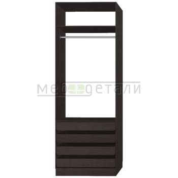 Шкаф распашной со штангой и 4-мя ящиками 2380х900х580мм, Венге