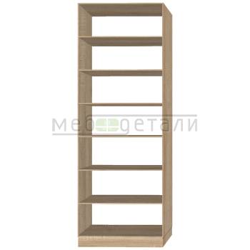 Шкаф распашной с полками 2340х900х430мм, Дуб