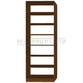 Шкаф распашной с полками 2380х900х430мм, Орех