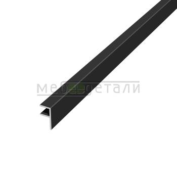Планка МЩ угловая 600х4мм, Чёрная матовая
