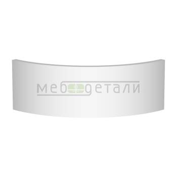 Фасад AcrylicMatt 18мм полукруглый R300мм высота 80-150мм 001 Белый арктический матовый кромка цвет
