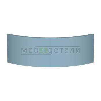 Фасад AcrylicMatt 18мм полукруглый R300мм высота 80-150мм 009 Небесная лазурь матовая кромка цвет